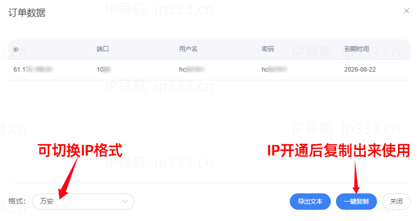 沧海平台复制导出IP线路