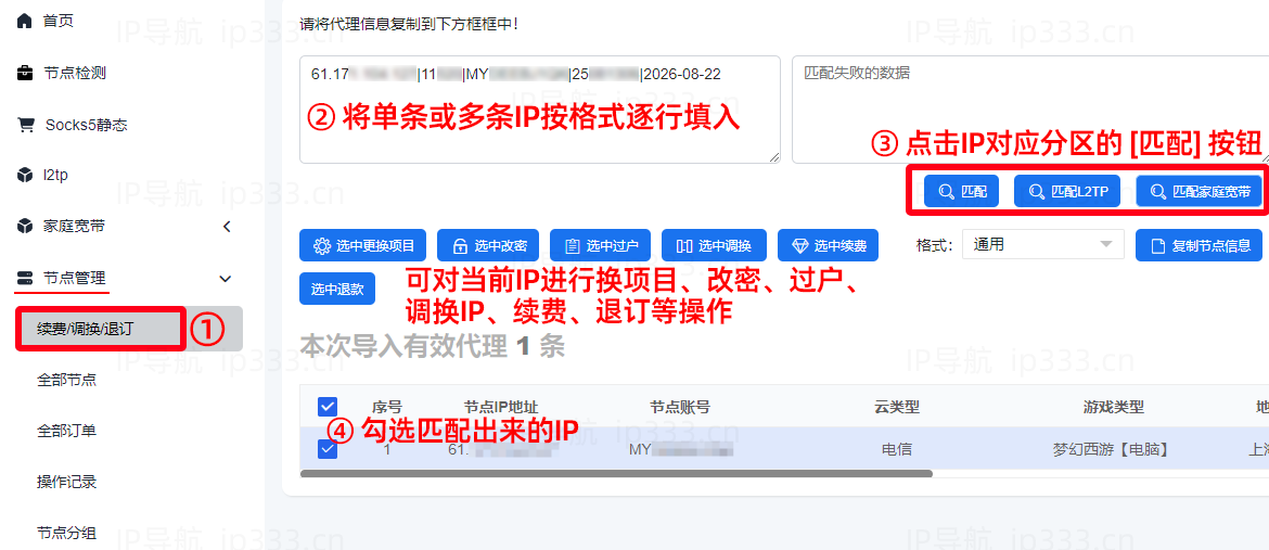 极驰云平台批量导入管理IP线路