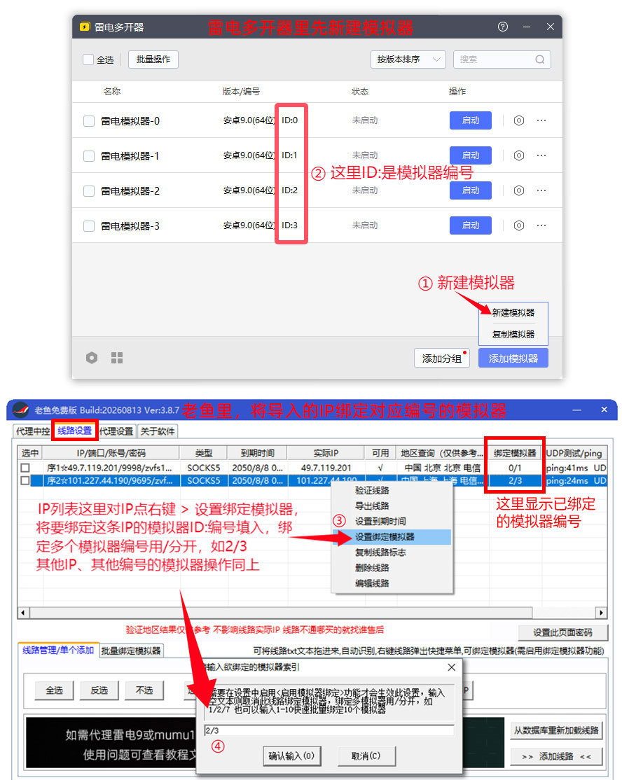 老鱼加速器设置模拟器IP教程：IP线路绑定模拟器