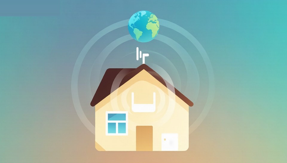 住宅IP代理网络与家庭宽带关系示意图