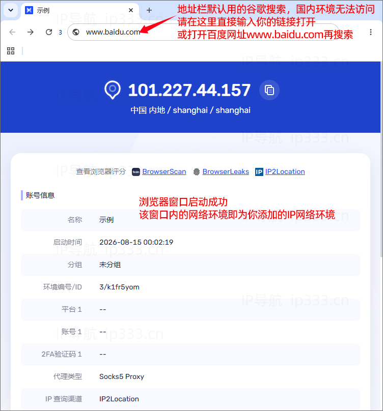 指纹浏览器设置单窗口单IP教程：成功打开浏览器窗口